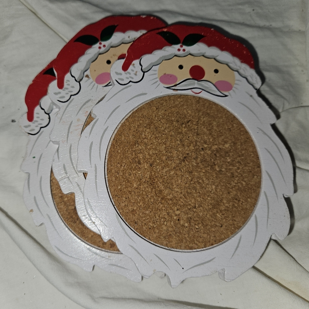 Vintage Santa Coasters, Christmas
